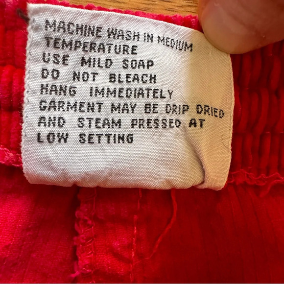 Vintage Andrew St. John Red Corduroy Pants Straight Cotton Retro M y2k - Picture 10 of 10